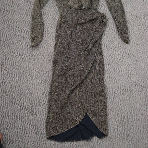 NWT Show Me Your Mumu Kimora Wrap Dress - Squiggle Sparkle Knit Size Small - Picture 4 of 7